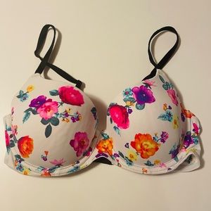 PINK Victorias Secret Floral Padded Bra Sz 34C